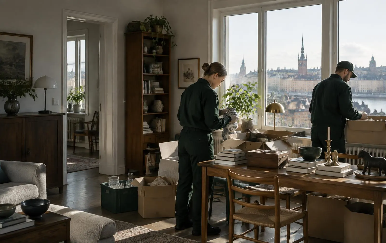 MNN Recycling sorterar och tömmer ett dödsbo i en lägenhet i Stockholm